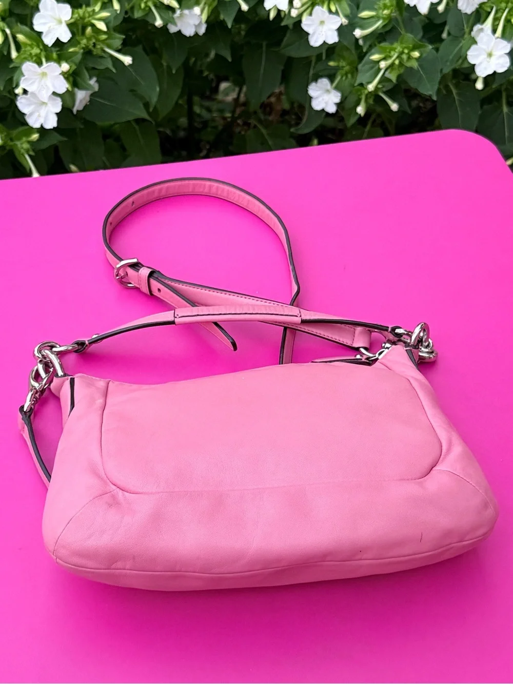 Coach Kristin Pink Leather East-West Crossbody Bag F22308 Pristine Y2K Bubblegum